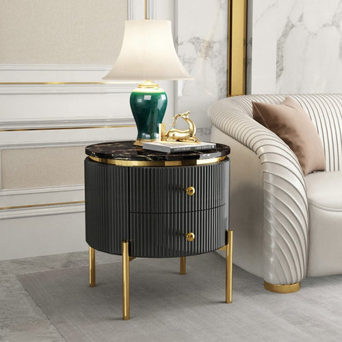 Yalina Side Table with Storage