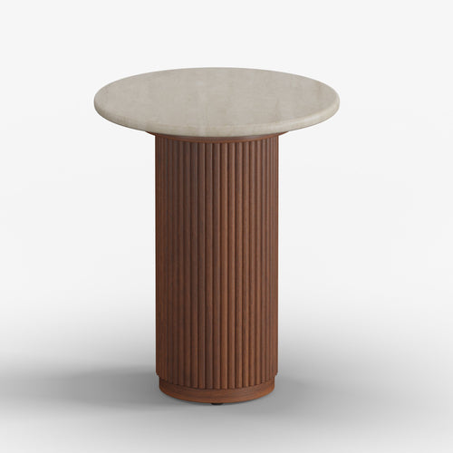 Lina Wood / Marble Side Table
