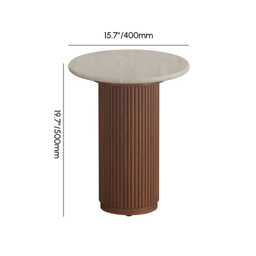 Lina Wood / Marble Side Table