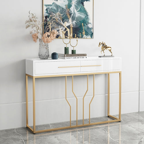 Modern Narrow White Console Table