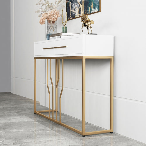 Modern Narrow White Console Table