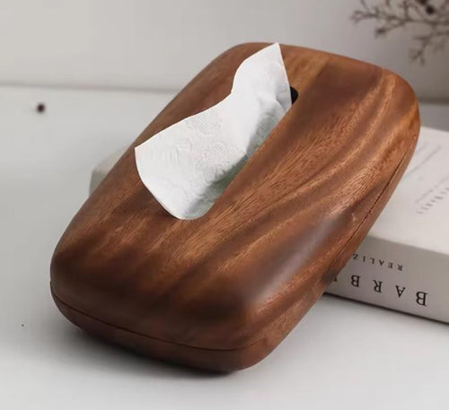 acacia wood tissue box natural wooden tissue holder