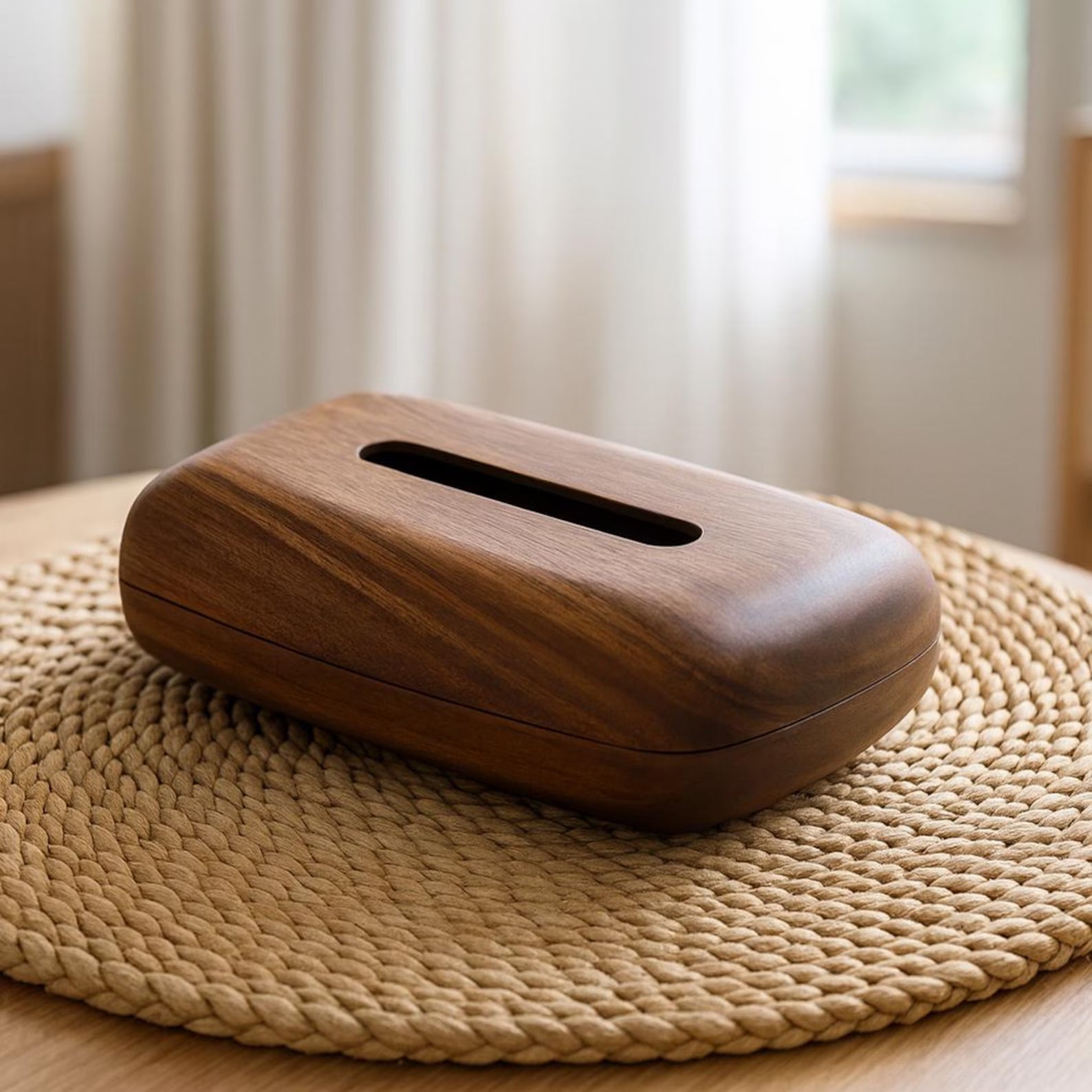 acacia wood tissue box natural wooden tissue holder