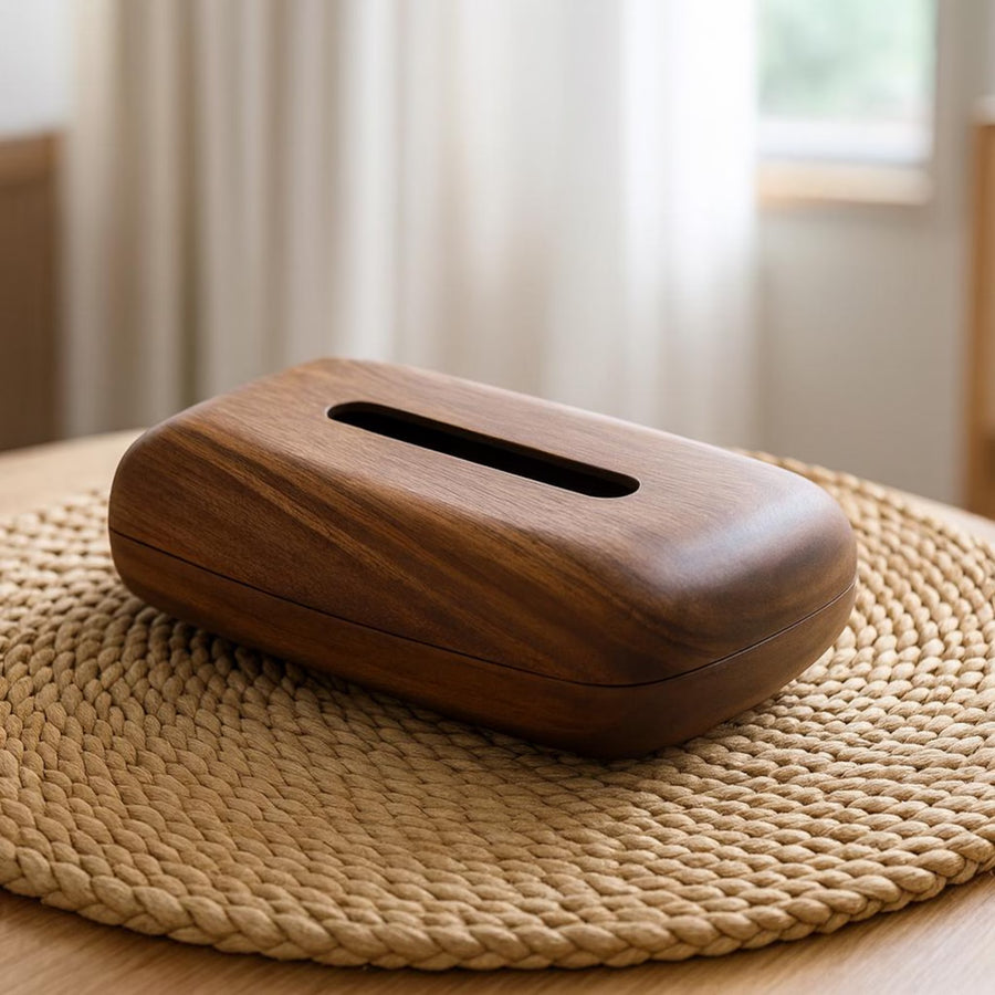 acacia wood tissue box natural wooden tissue holder