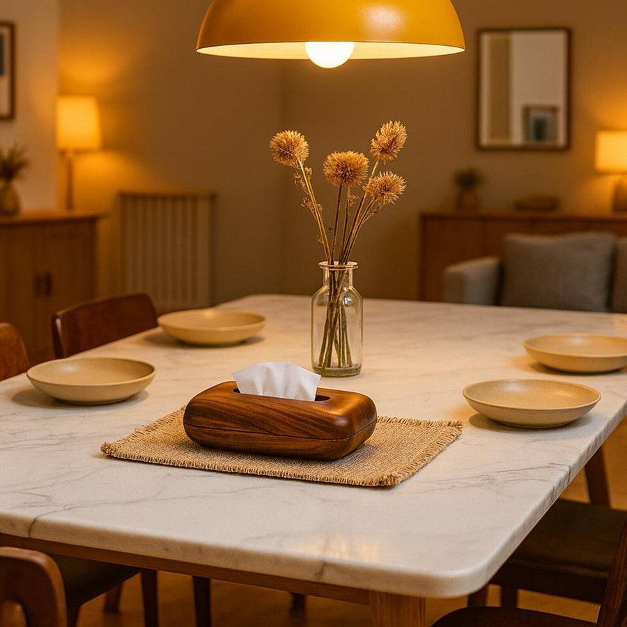 acacia wood tissue box natural wooden tissue holder