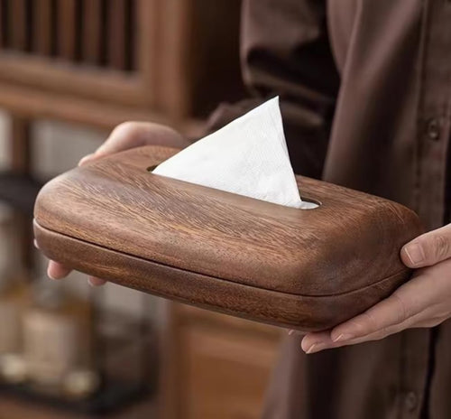 acacia wood tissue box natural wooden tissue holder