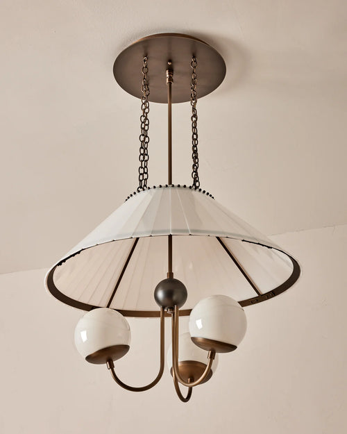 Adele Milky Glass Chandelier - Designer Chandelier India by Holly Elms
