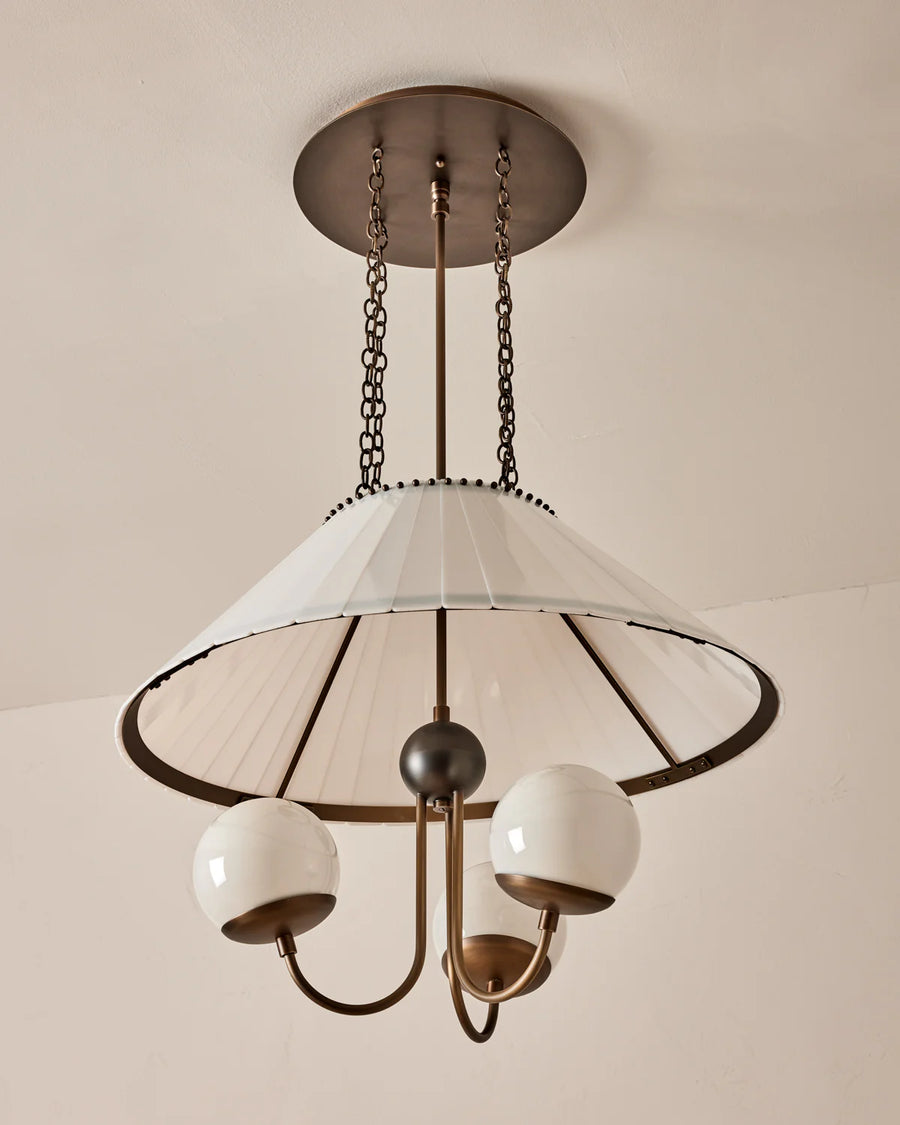 Adele Milky Glass Chandelier - Designer Chandelier India by Holly Elms
