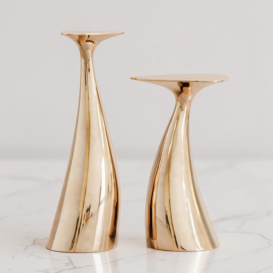 Luxury metallic accent table for living room