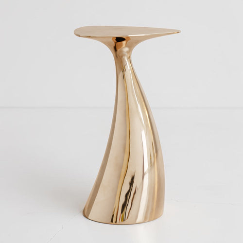 Luxury metallic accent table for living room
