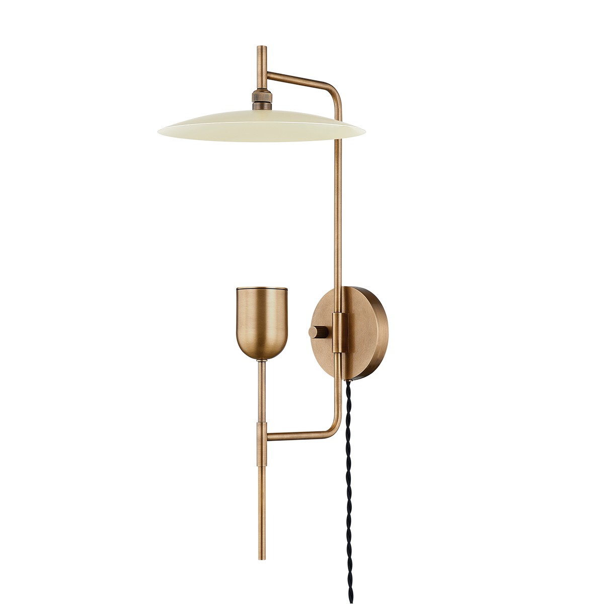 Aurora Wall Sconce - Industrial Brass Wall Light by Holly Elms