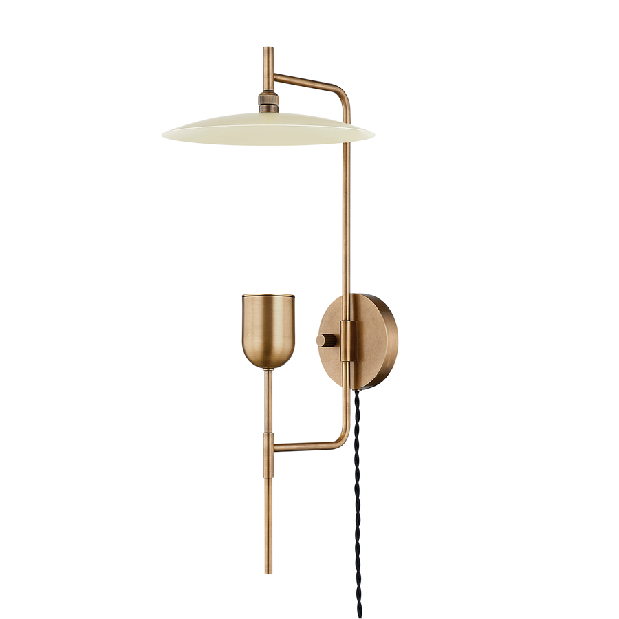 Aurora Wall Sconce - Industrial Brass Wall Light by Holly Elms