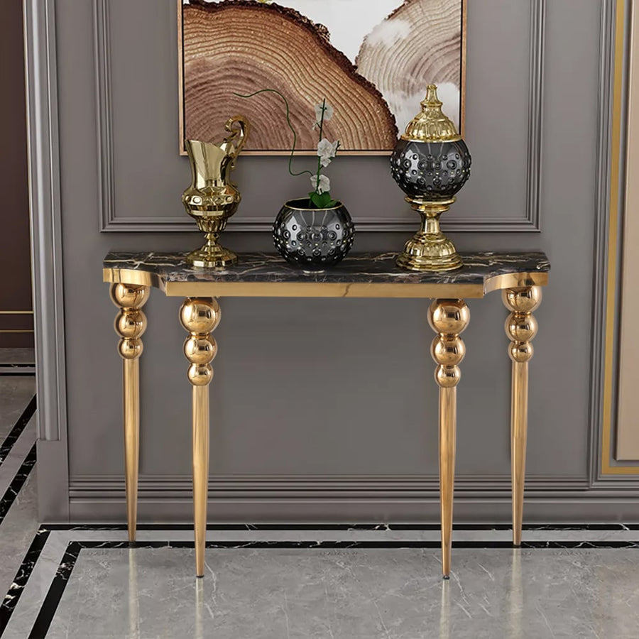 Black Narrow Console Table - Modern Entryway Console Table by Holly Elms