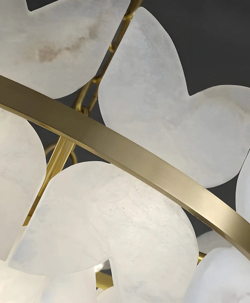 Luxury cloud-inspired chandelier in brushed brass