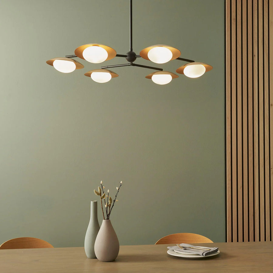Georgina Modern 6-Light Chandelier - Gold Multi-Light Chandelier by Holly Elms