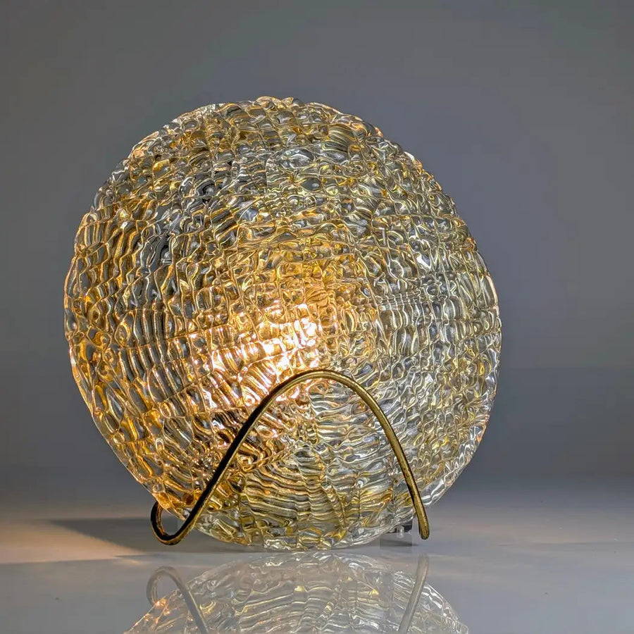 Glass and Metal Wall Sconce - Luxury Wall Lamp by Holly Elms