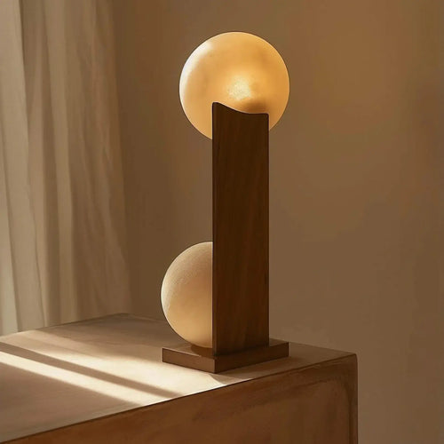 Modern designer table lamp with fabric shade by Holly Elms_01