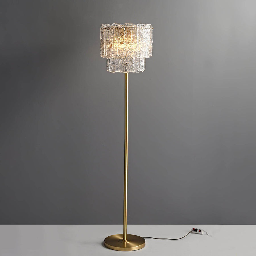 Lumiere crystal modern luxury floor lamp by Holly Elms