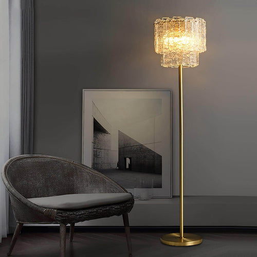 Lumiere crystal modern luxury floor lamp by Holly Elms
