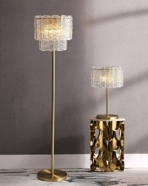 Lumiere crystal modern luxury floor lamp by Holly Elms
