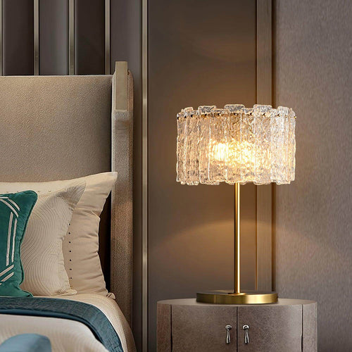 Lumiere crystal modern luxury table lamp by Holly Elms