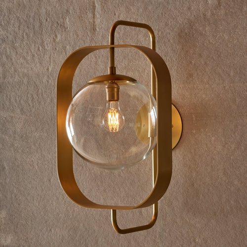 Olivia Wall Sconce - Clear Glass Wall Light by Holly Elms