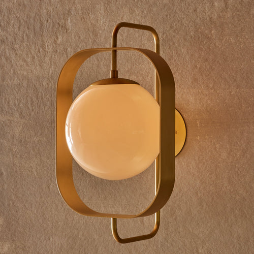Olivia Wall Sconce - Milk Glass Wall Light by Holly Elms