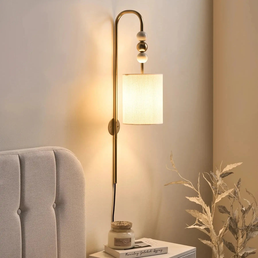 Oria Beaded Wall Lamp - Luxury Beaded Wall Sconce by Holly Elms