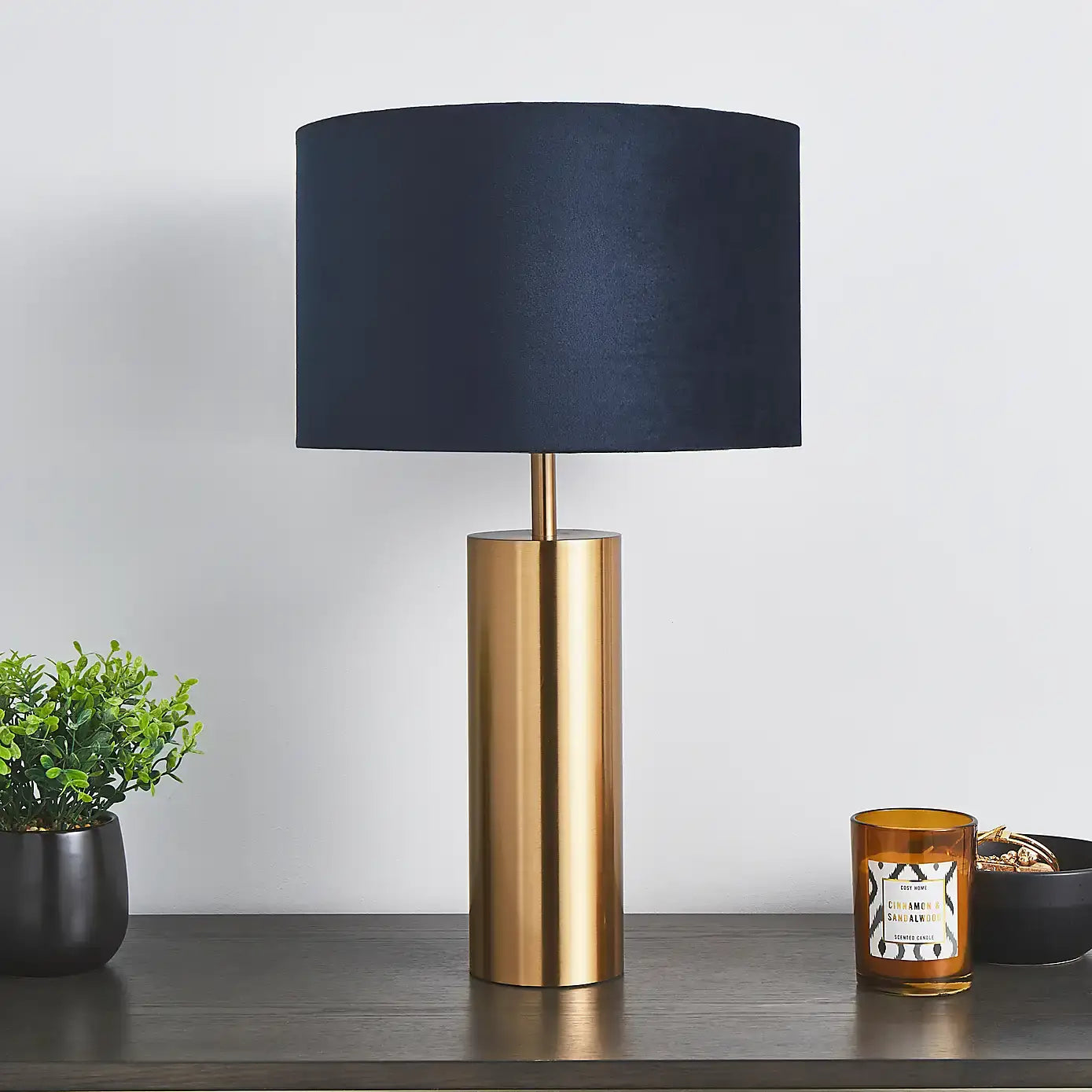 Orion modern gold designer table lamp by Holly Elms