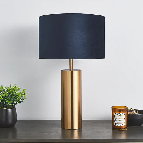Orion modern gold designer table lamp by Holly Elms