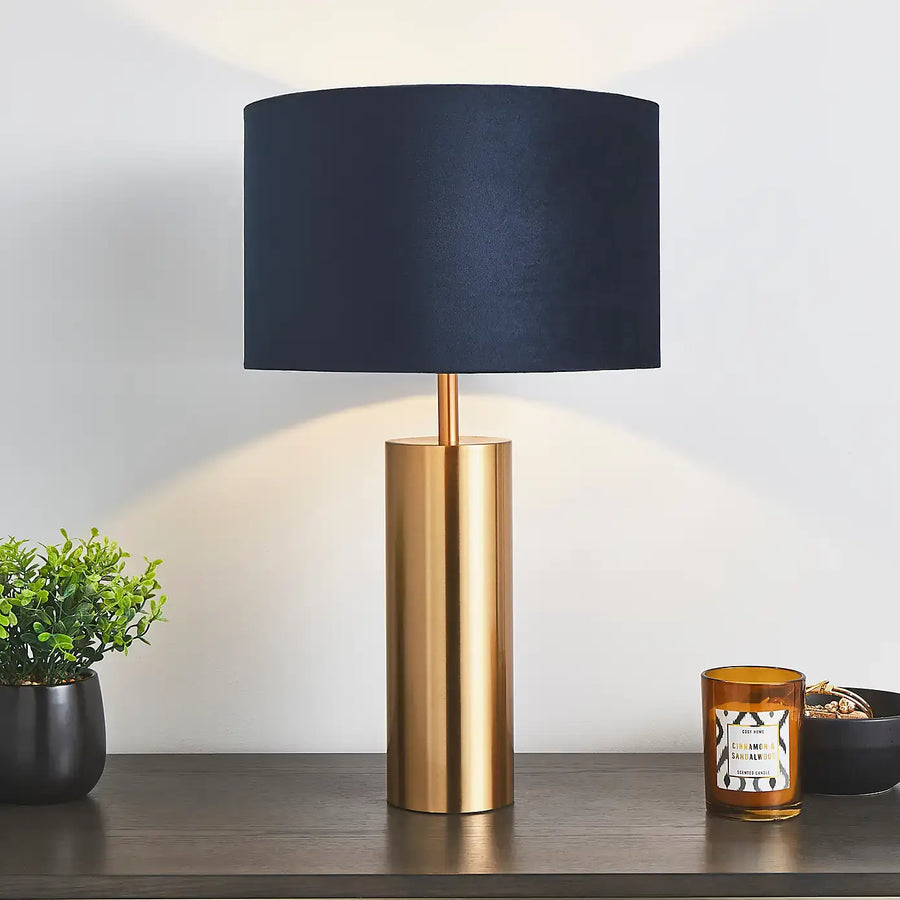 Orion modern gold designer table lamp by Holly Elms
