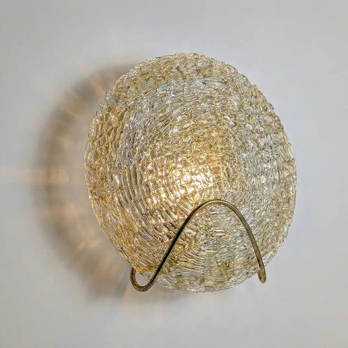 Glass and Metal Wall Sconce