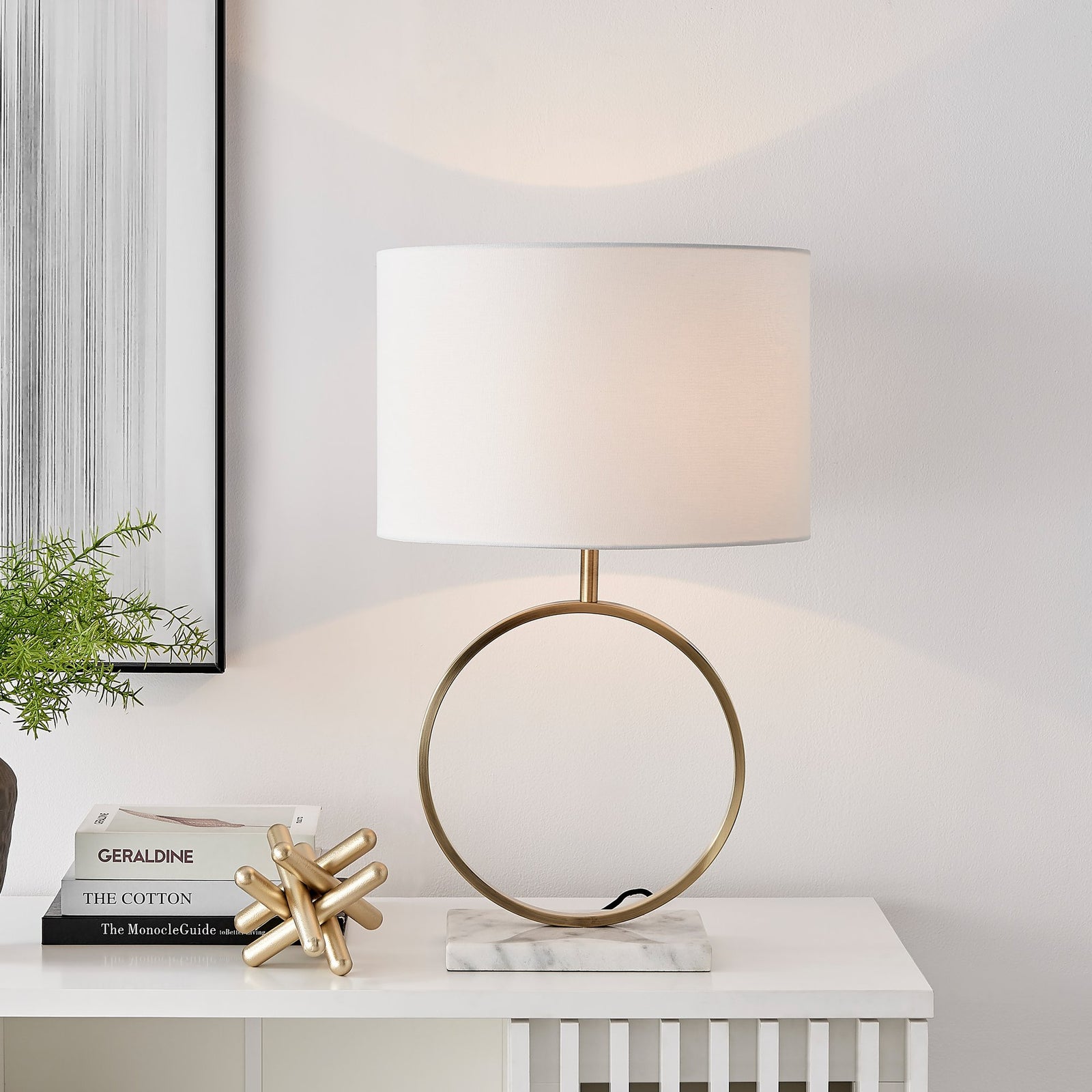 Raffa Table Lamp - White Luxury Bedside Lamp by Holly Elms