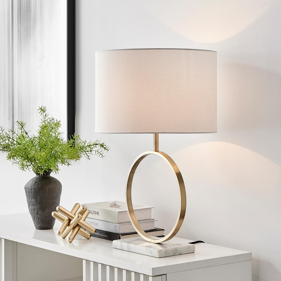 Raffa Table Lamp - Designer White Table Lamp by Holly Elms