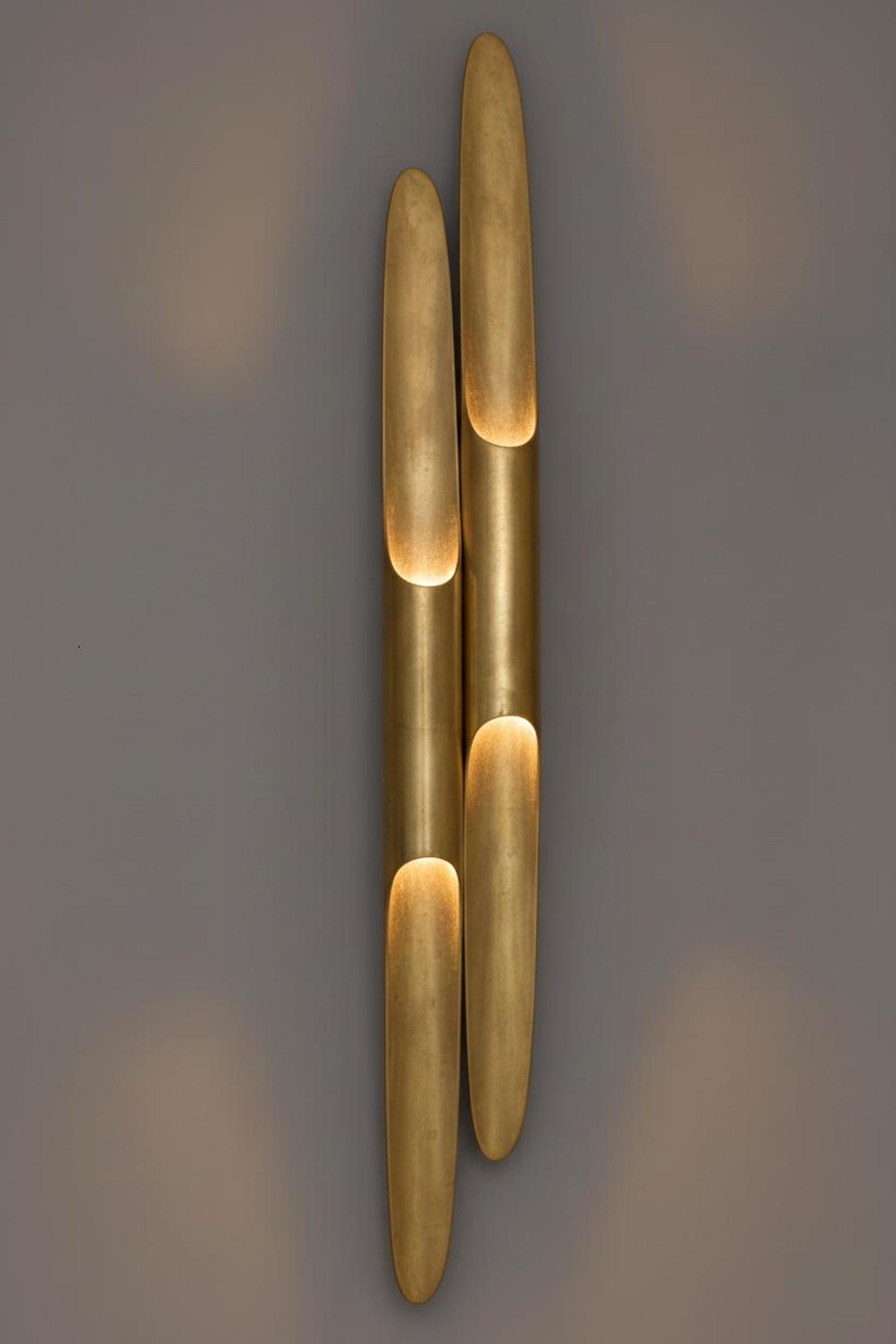 Reena Wall Sconce in Brushed Brass | Modern Luxury Wall Light for Living Room, Bedroom & Hallway