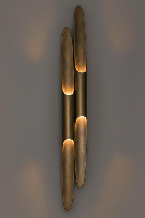 Reena Wall Sconce in Brushed Brass | Modern Luxury Wall Light for Living Room, Bedroom & Hallway