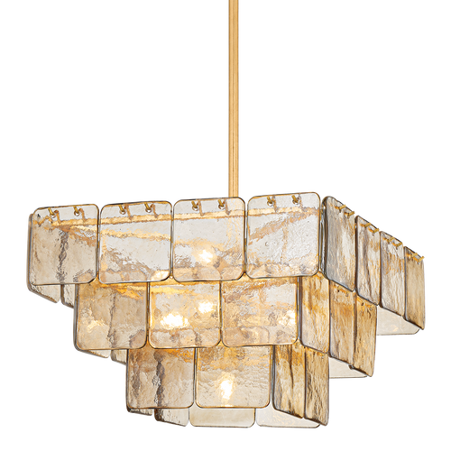 Rivoli Glass Chandelier - Modern Dining Chandelier by Holly Elms