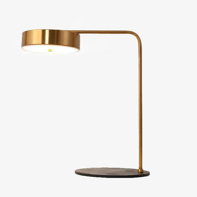 Round Gold Desk Lamp - Luxury Gold Bedside Desk Lamp by Holly Elms