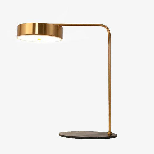 Round Gold Desk Lamp - Luxury Gold Bedside Desk Lamp by Holly Elms