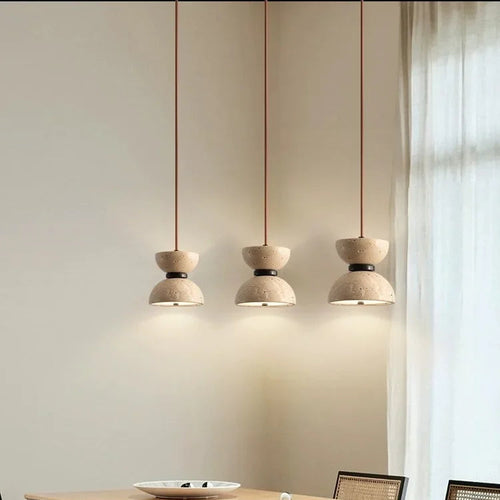 Wabi-Sabi Travertine Pendant