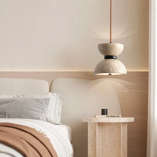 Wabi-Sabi Travertine Pendant