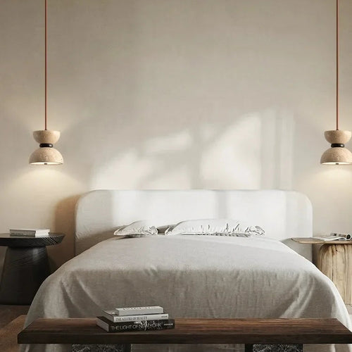 Wabi-Sabi Travertine Pendant