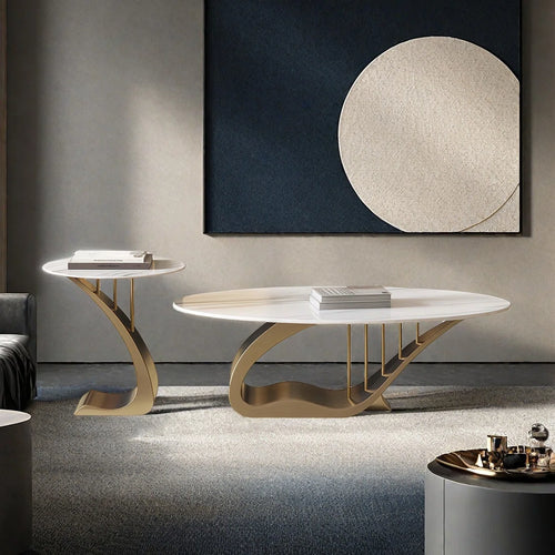 Sculptural Curved Coffee Table - Luxury Living Room Table by Holly Elms