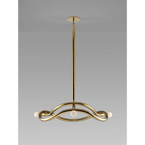 Seraphina Chandelier featuring a sculptural intertwined bronze frame with glass accents, a luxury Mid-Century modern statement light for sophisticated interiors