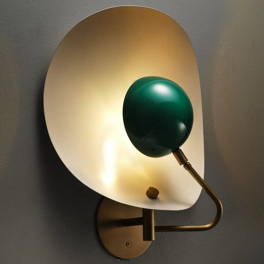 Shadow Wall Sconce - Designer Brass Wall Light by Holly Elms