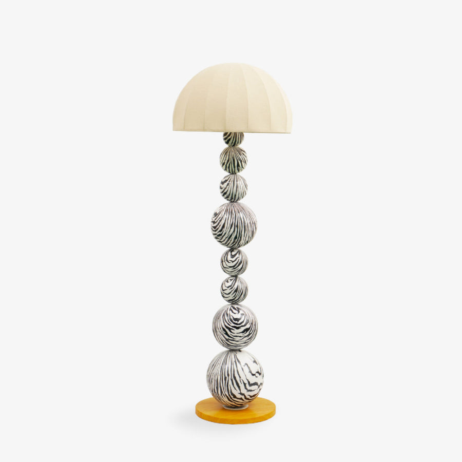 Unique modern floor lamp with dome shade