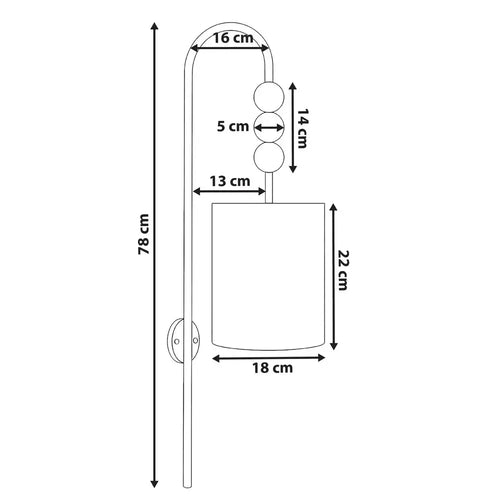 Oria Beaded Wall Lamp